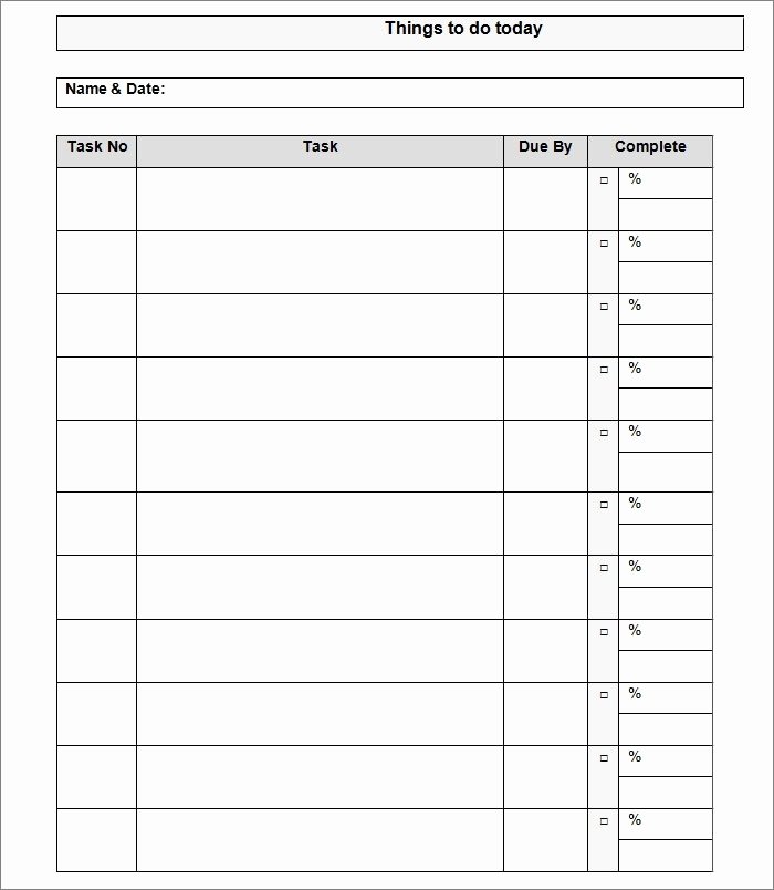 Things to Do Lists Template Best Of 12 13 to Do Lists Templates