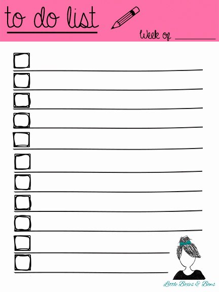 Things to Do Lists Template Fresh to Do List Printables