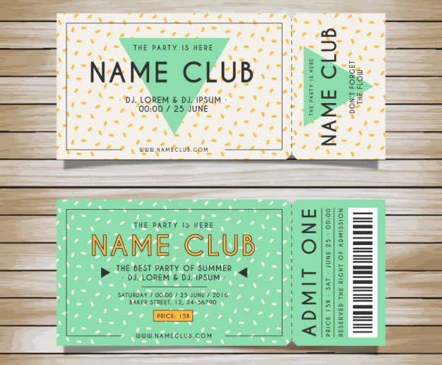 Ticket Design Template Free Inspirational 16 Free Ticket Design Templates for Download Designyep