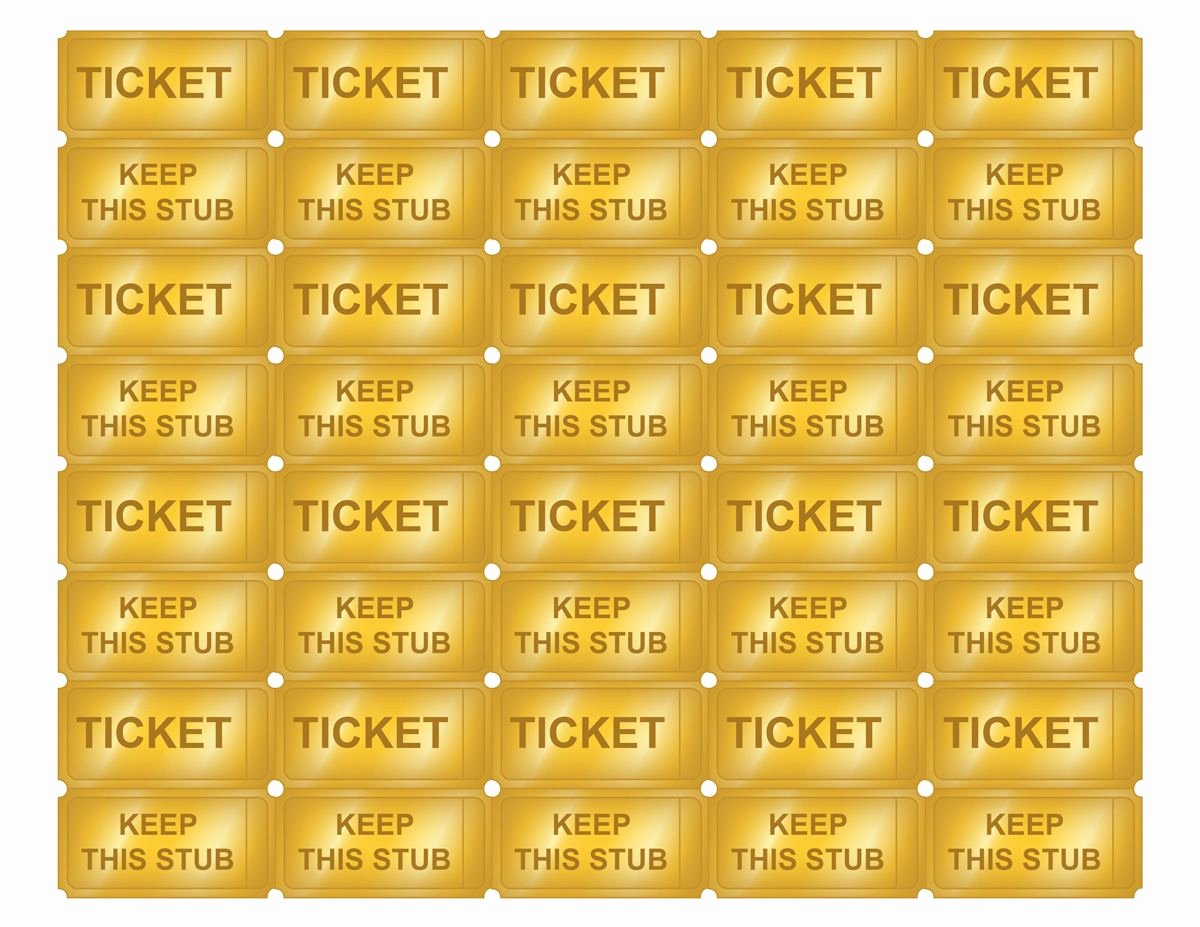 Ticket Template for Pages Beautiful Free Printable Golden Ticket Templates