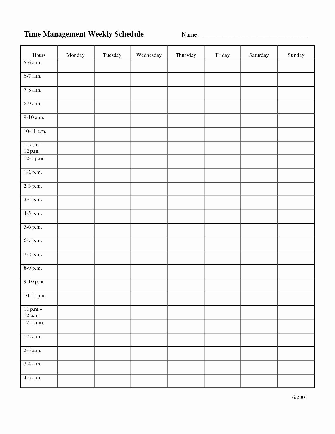 Time Management Log Template Best Of Time Management Schedule Template