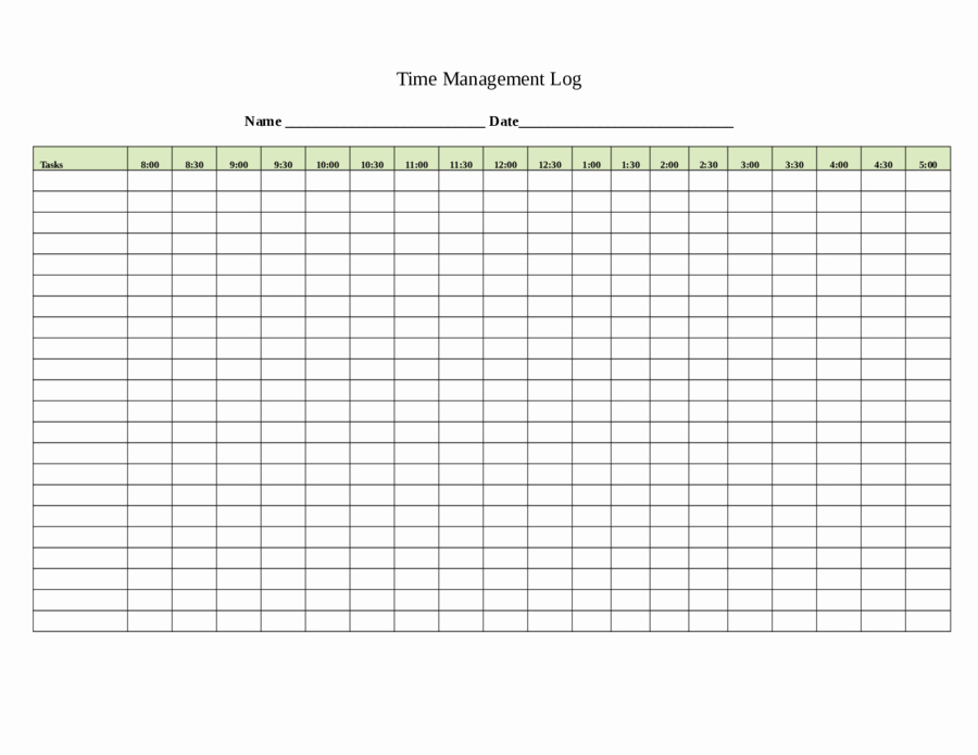 Time Management Log Template Fresh 2018 Time Management Fillable Printable Pdf &amp; forms