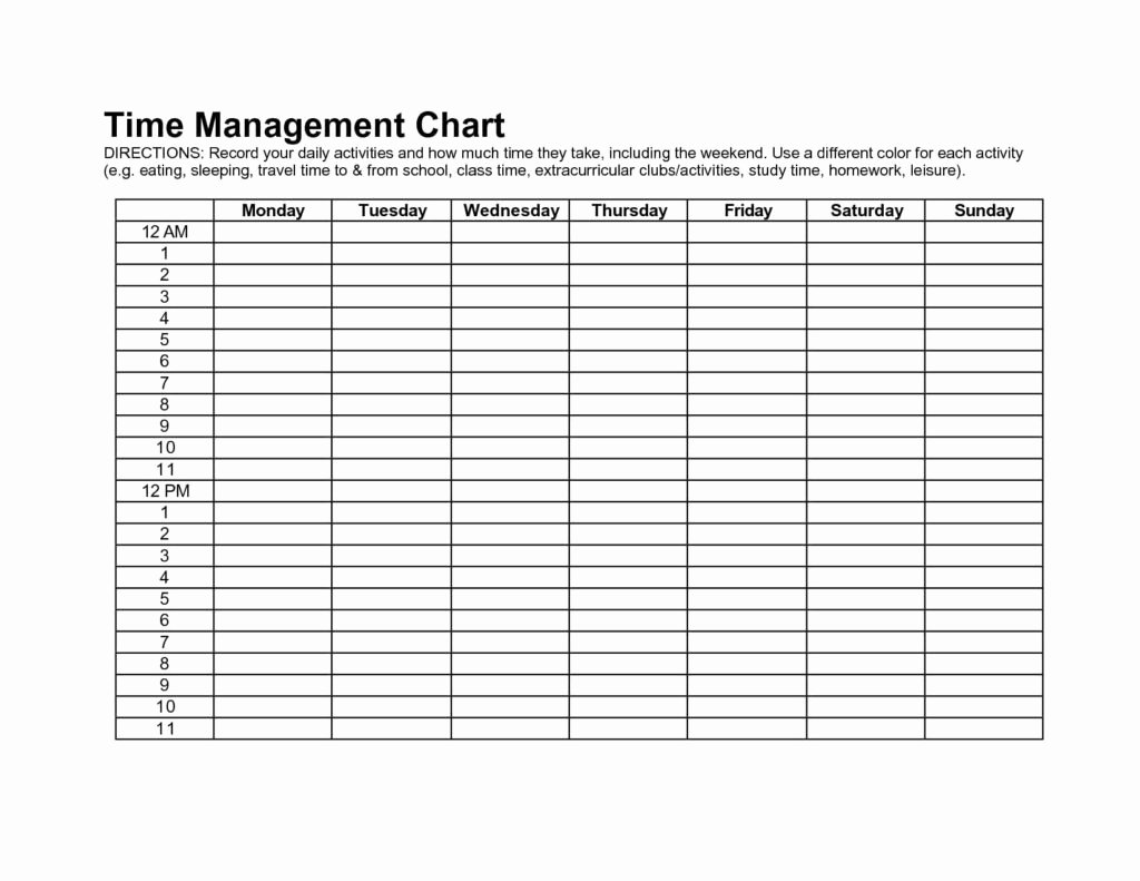 Time Management Log Template Luxury Time Management Template for Students Time Management