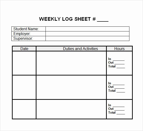 Time Management Log Template Unique Time Log Template 14 Download Documents In Pdf Word