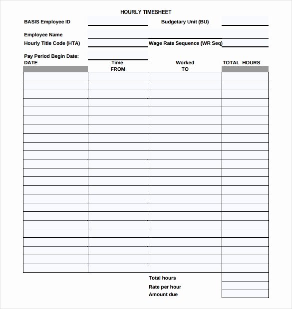 Time Sign Up Sheet Template Inspirational 18 Hourly Timesheet Templates – Free Sample Example