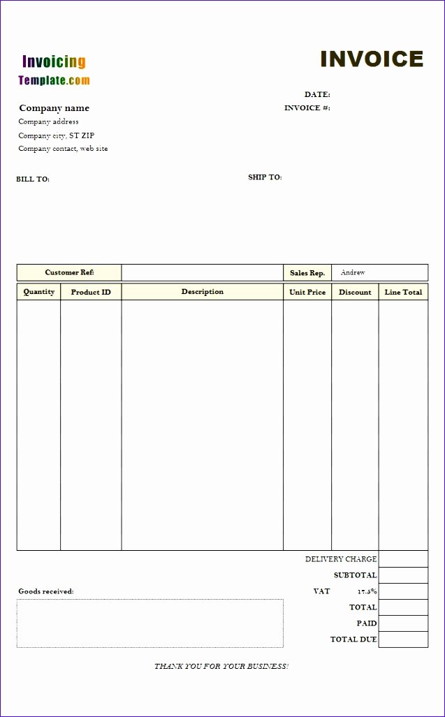Timesheet Invoice Template Excel Best Of 8 Excel Invoice Template 2007 Exceltemplates