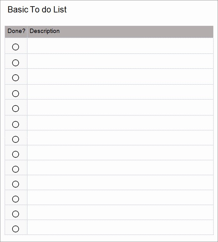 To Do Checklist Template Best Of to Do List Template Free Templates