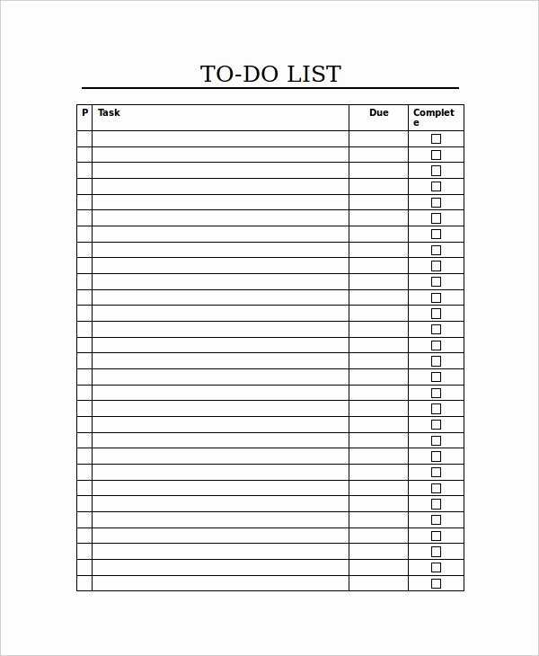 To Do Checklist Template Elegant Checklist Template 15 Free Word Excel Pdf Document