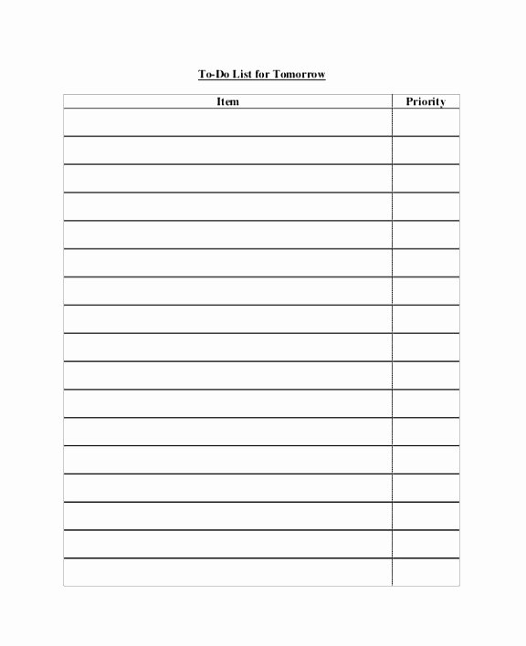 To Do Checklist Template Lovely 7 Daily to Do List Template for Word Tioru