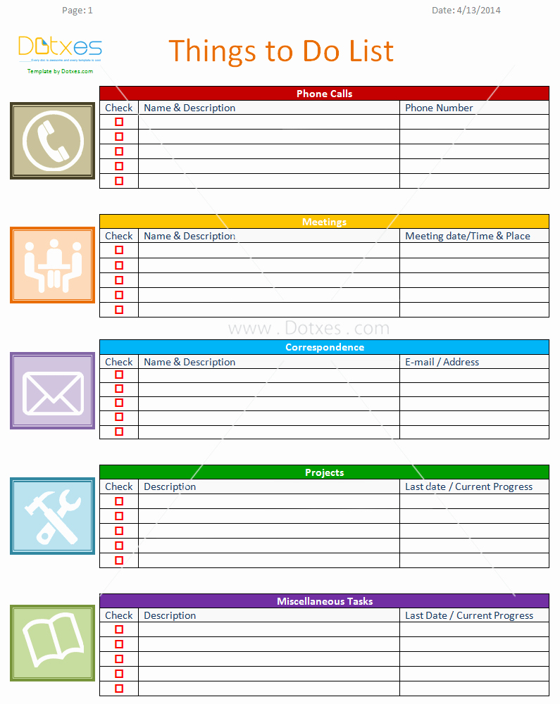 To Do Checklist Template New List Template Find Your One now April 2014
