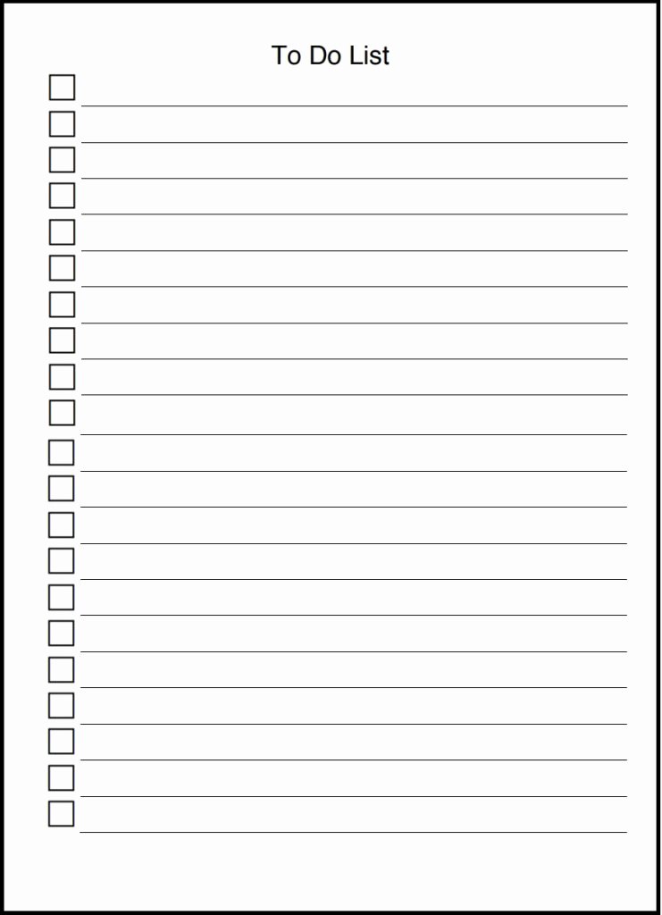 To Do List Template Free Beautiful Free Blank Printable to Do List Templates Word Excel Pdf