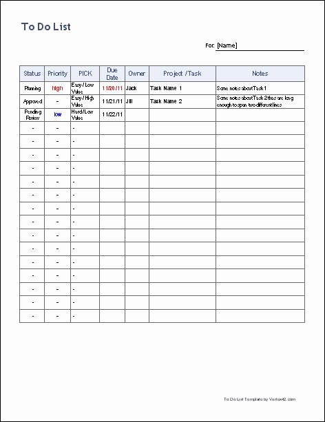 To Do List Template Free Fresh Free to Do List Template Free Customizable Spreadsheet for