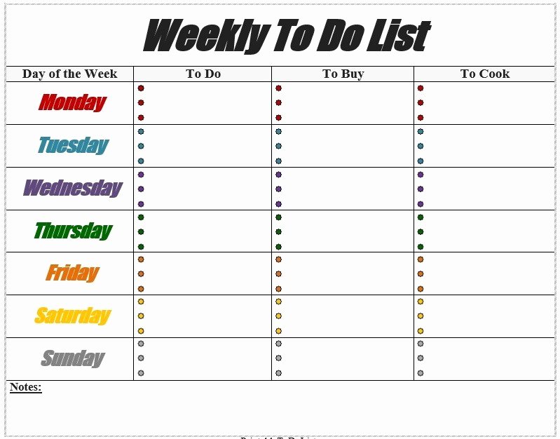 To Do List Template Free New 10 Free Sample Weekly to Do List Templates Printable Samples
