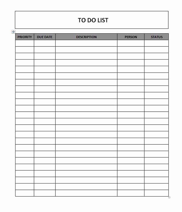To Do List Template Free Unique to Do List Template Microsoft Word Templates