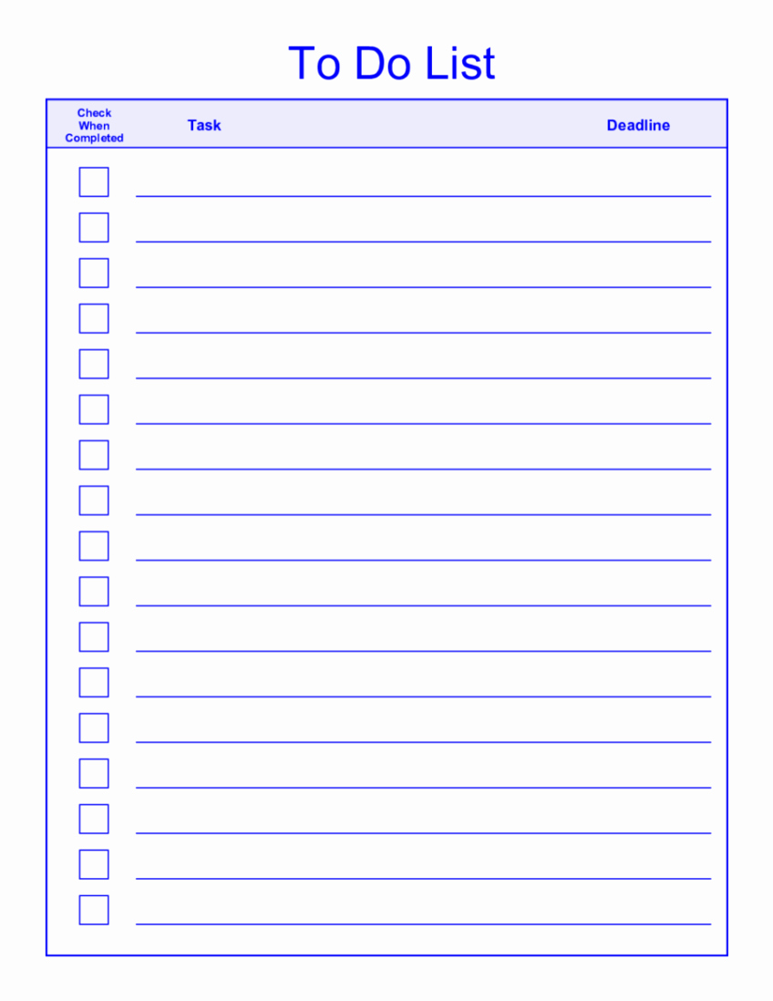 To Do List Template Word Awesome the Gallery for Weekly to Do List Template