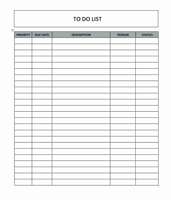 To Do List Template Word New Do List Template Word Representation Templates to Blank