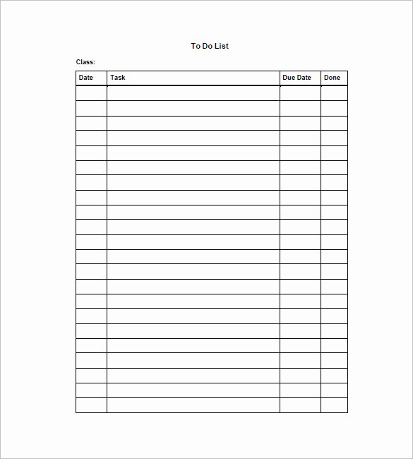 Todo List Template Word Best Of to Do List Template 13 Free Word Excel Pdf format