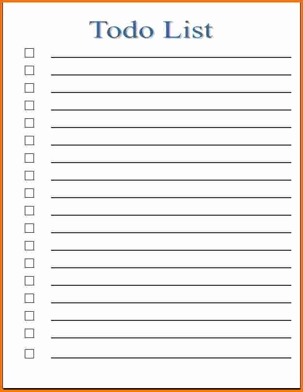 Todo List Template Word Fresh to Do List Template Samples for Microsoft Word Vatansun
