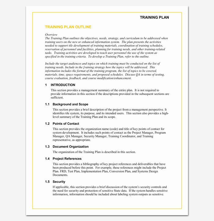 Training Course Design Template New Training Program Outline Template 19 for Word &amp; Pdf