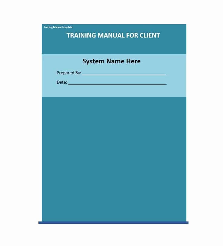 Training Manual Template Microsoft Word New Training Manual 40 Free Templates &amp; Examples In Ms Word