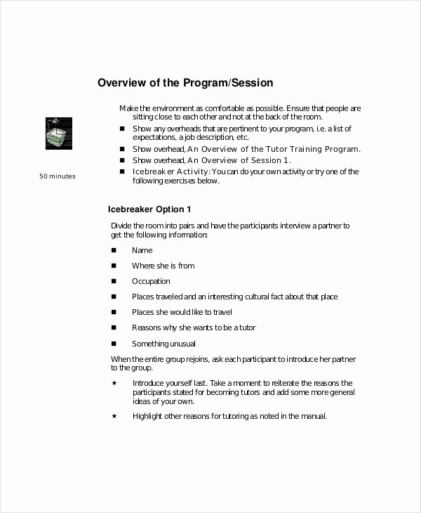 Training Workbook Template Word New Training Manual Template 7 Free Pdf Word Download