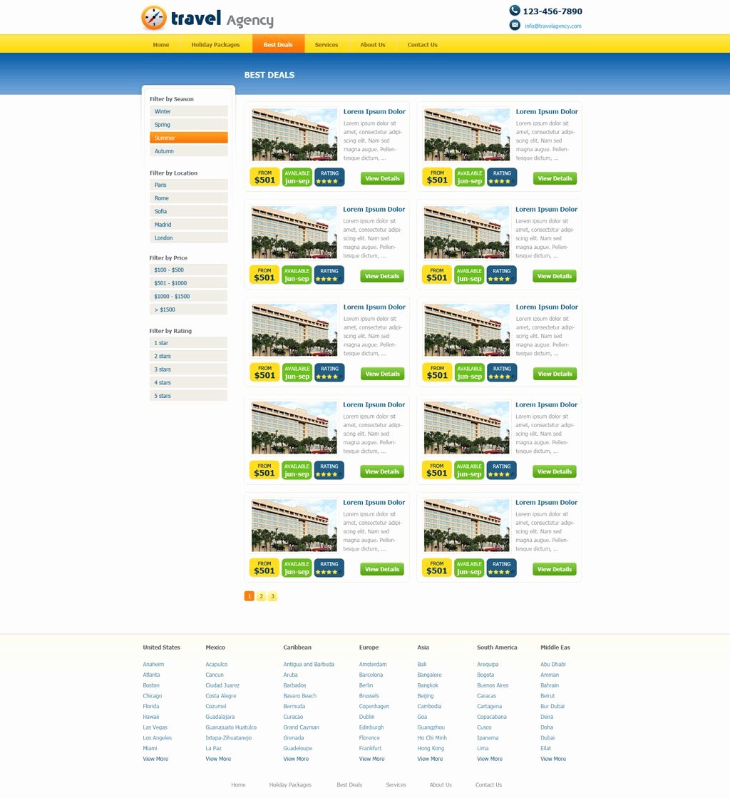 Travel Agency Web Template Awesome Free Travel Agency Website Template
