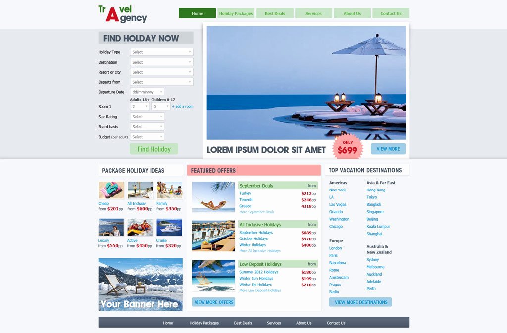 Travel Agency Web Template Inspirational Travel Website Template