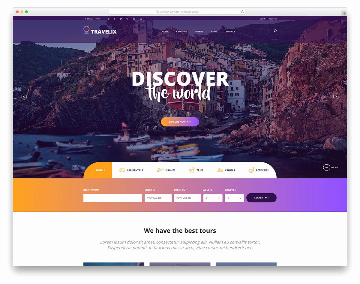 Travel Agency Web Template Lovely 27 Free Travel Agency Website Templates with Premium