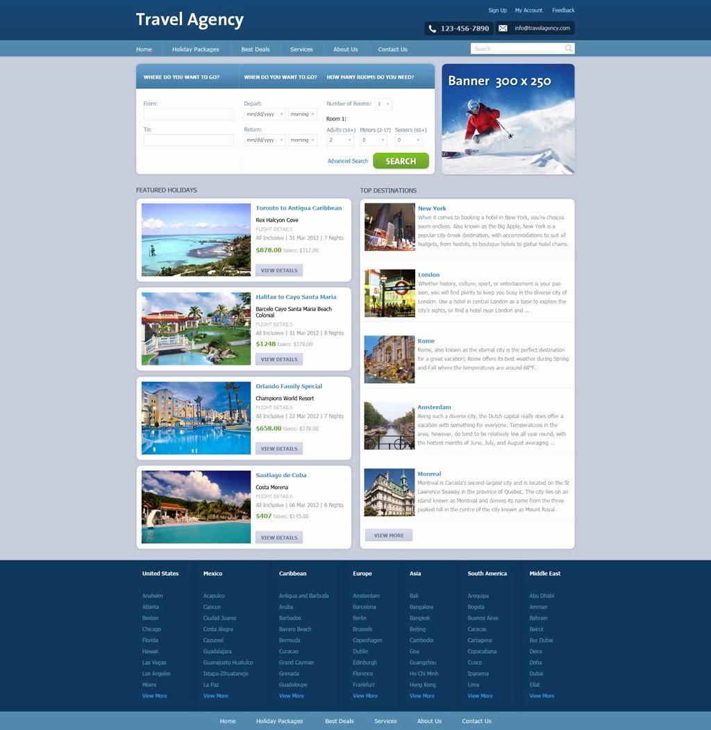 Travel Agency Website Template Awesome Free Travel Agency Website Template