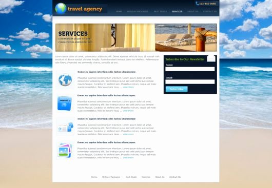 Travel Agency Website Template New Travel Website Template