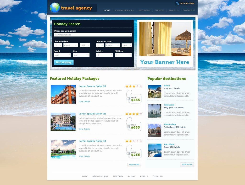 Travel Agent Website Template Awesome Travel Website Template