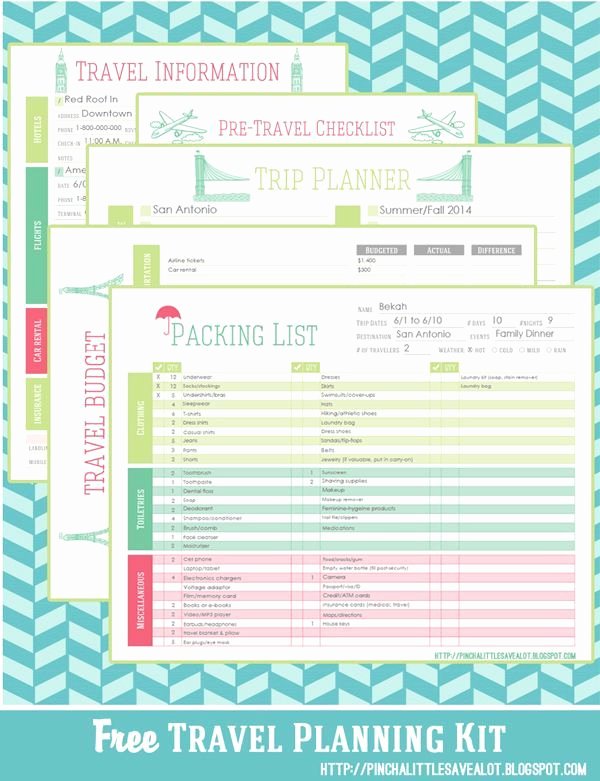 Travel Itinerary Planner Template Best Of Pinch A Little Save A Lot Free Travel Planning Kit