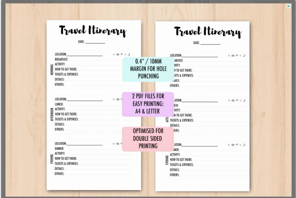 Travel Itinerary Planner Template Inspirational 10 Itinerary Template Examples