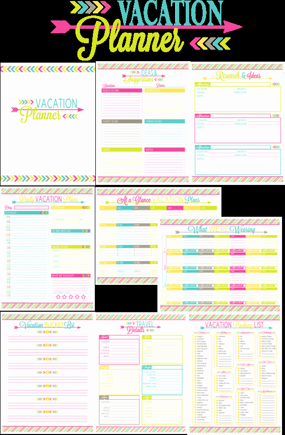 Travel Itinerary Planner Template Unique Printable Vacation Planner and Duo Binder Giveaway