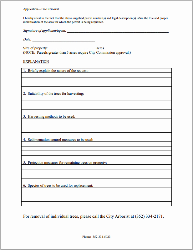 Tree Trimming Estimate Template