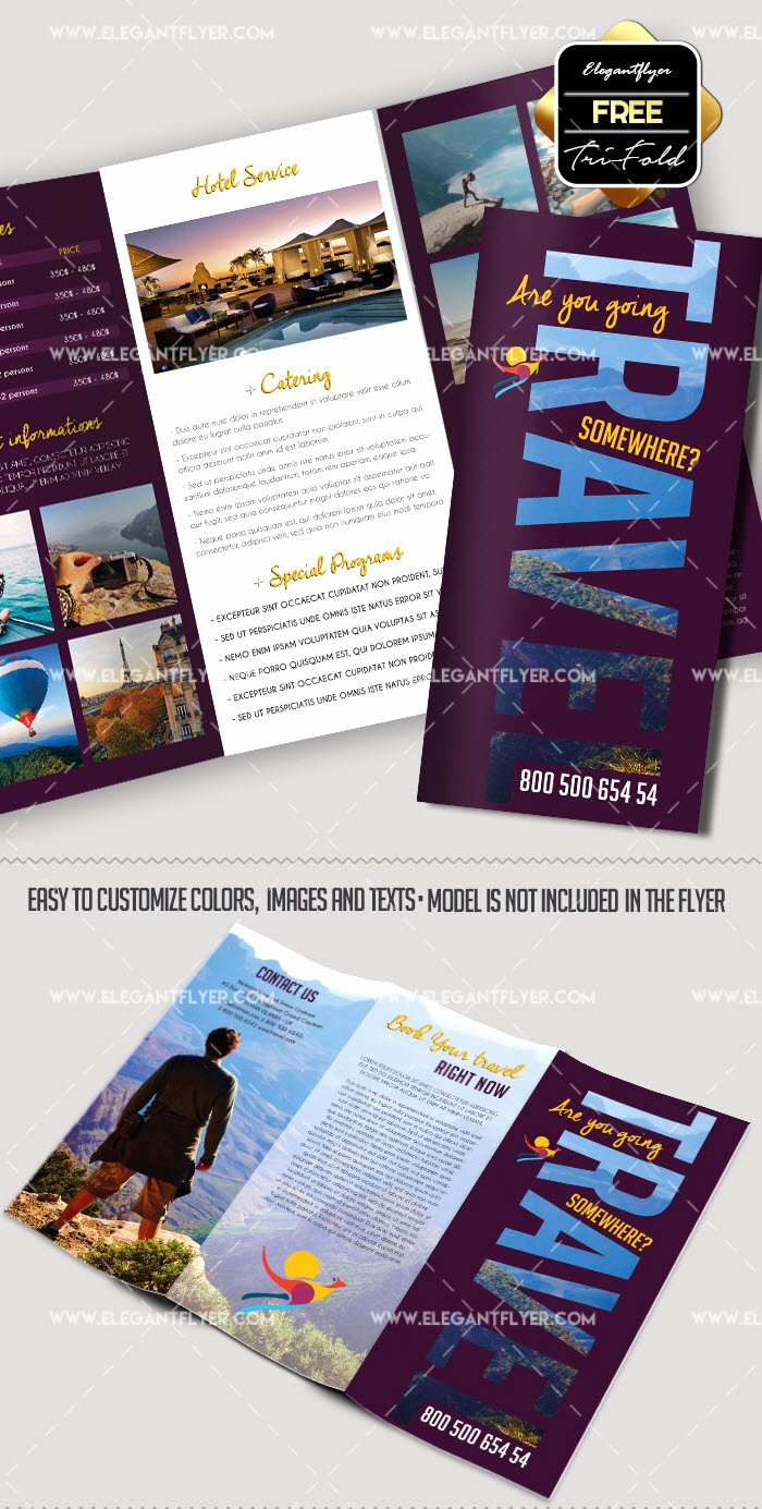 Tri Fold Travel Brochure Template Inspirational 30 Free Brochure Templates for Food Health & Beauty and