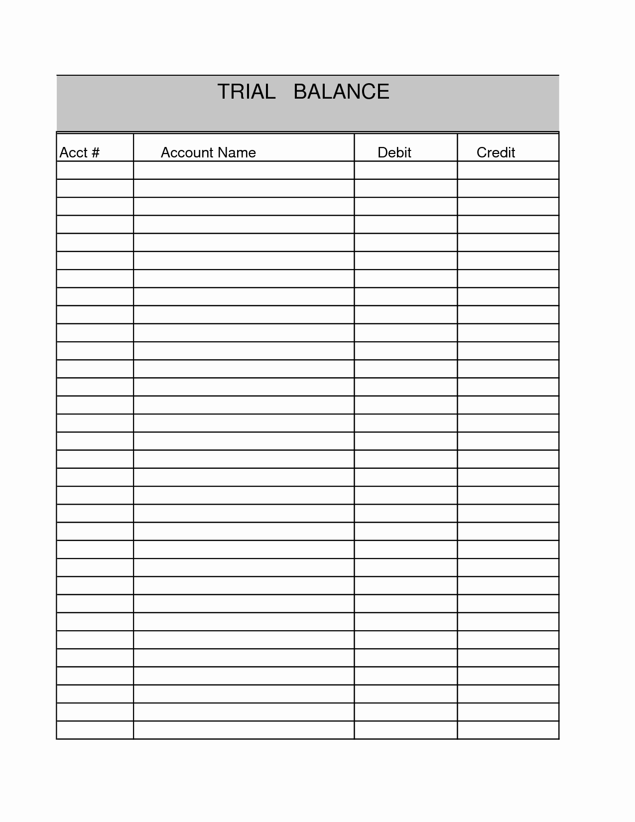 Trial Balance Excel Template Lovely 17 Best Of Trial Balance Worksheet Accounting
