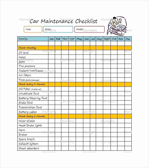 Truck Maintenance Schedule Template Luxury 27 Maintenance Checklist Templates Pdf Doc