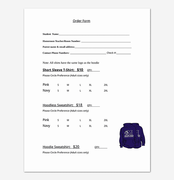 Tshirt order form Template Beautiful T Shirt order form Template 17 Word Excel Pdf