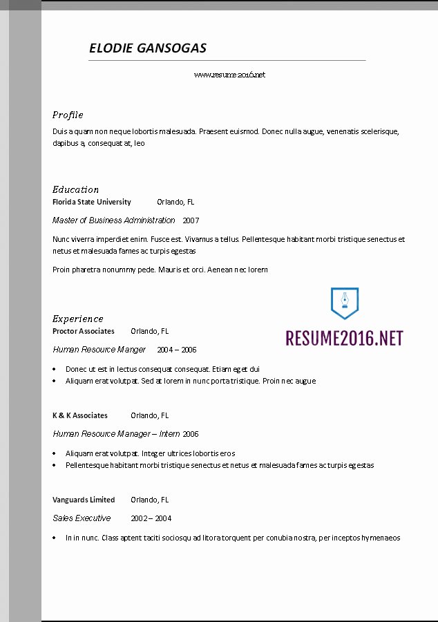 Undergraduate Resume Template Word New Word Resume Templates 2016