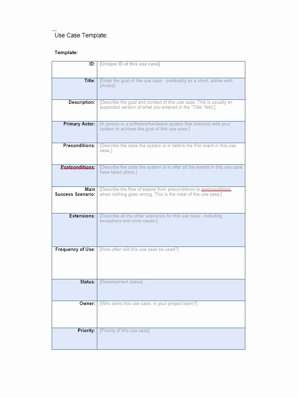 Use Case Documentation Template Best Of 40 Use Case Templates &amp; Examples Word Pdf Template Lab