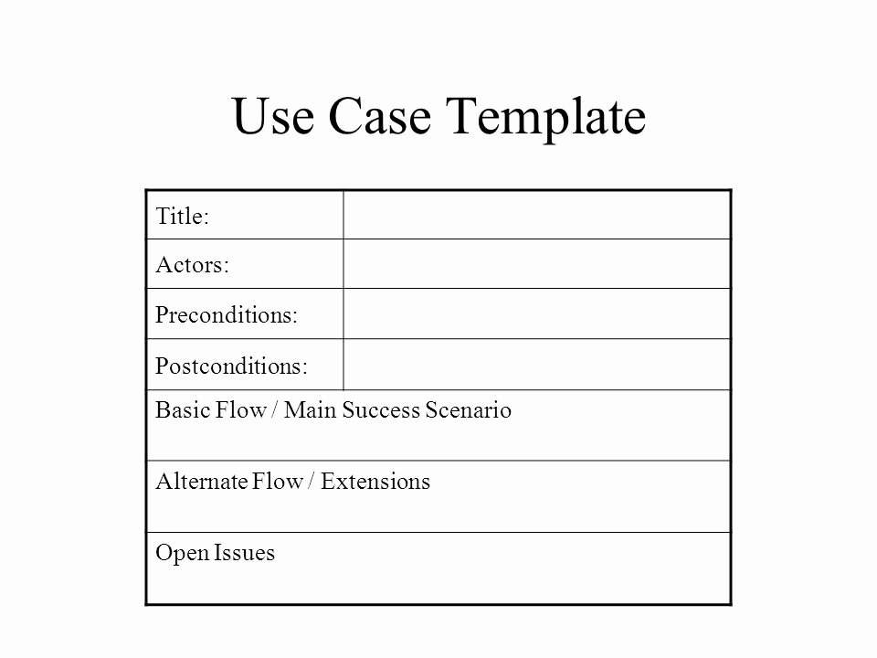Use Case Testing Template Elegant Capturing Requirements with Use Cases Ppt Video Online