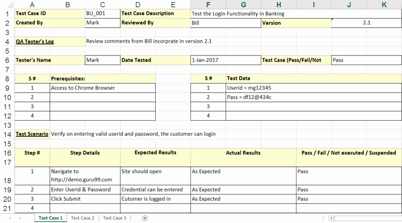 Use Case Testing Template Luxury Uat Testing Template Excel
