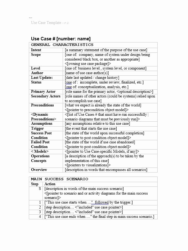 Use Cases Document Template Unique 40 Use Case Templates &amp; Examples Word Pdf Template Lab