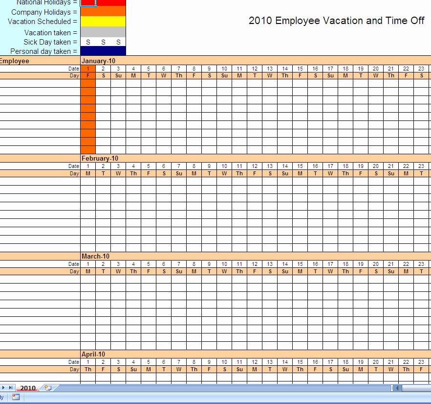 Vacation Calendar Template 2015 New Search Results for “free Printable Employee attendance