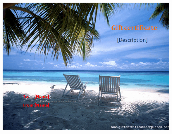 Vacation Gift Certificate Template Awesome Holiday Templates Gift Certificate Templates