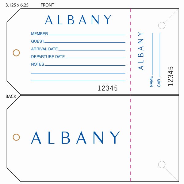 Valet Parking Ticket Template Inspirational Custom Printed Guest Tags and Valet Tags