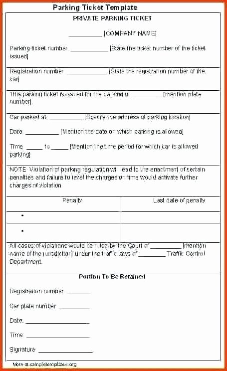 Valet Parking Ticket Template New Free Valet Ticket Template towing tow Truck