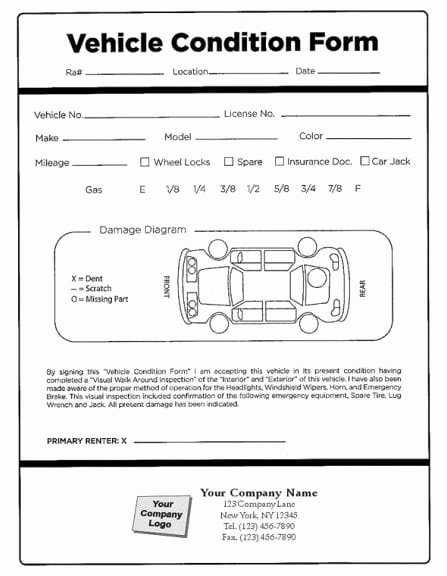 Vehicle Condition Report Template Unique Vehicle Condition Report Templates