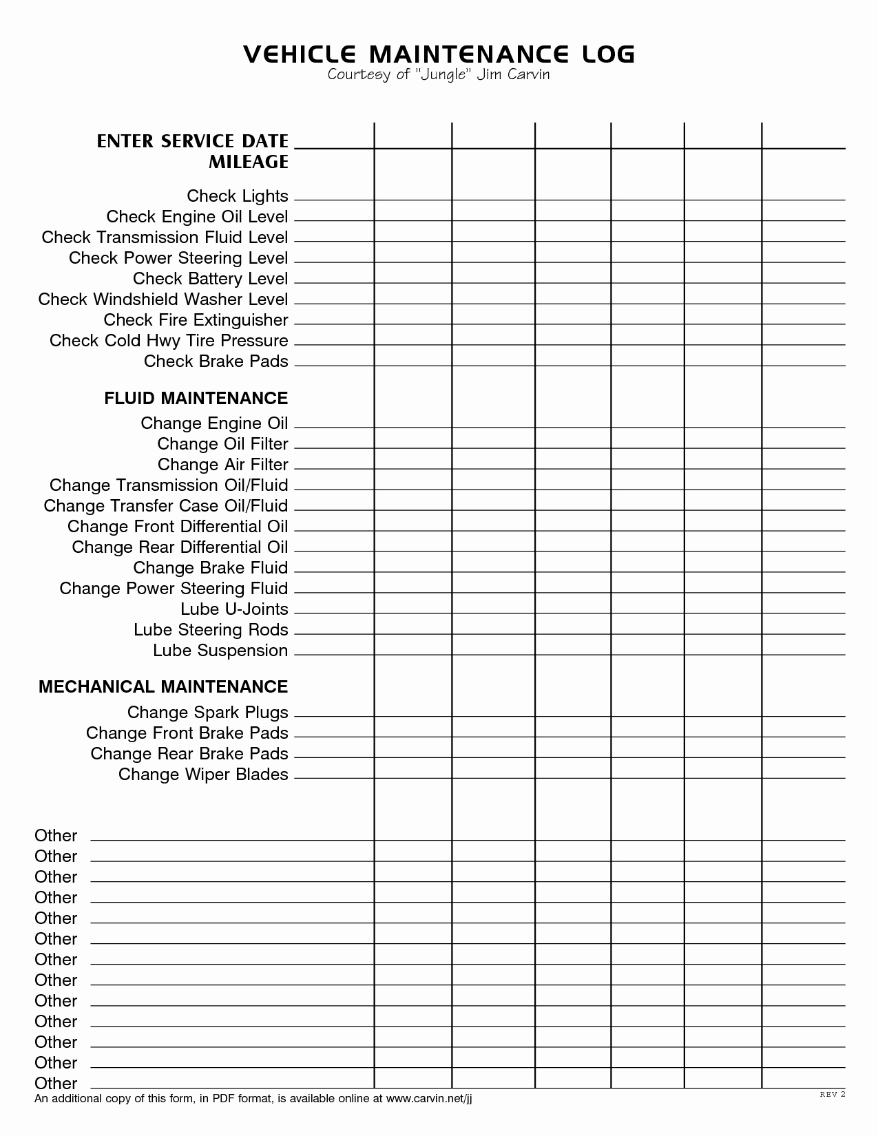 Vehicle Maintenance Checklist Template Unique Vehicle Maintenance Log Book Template